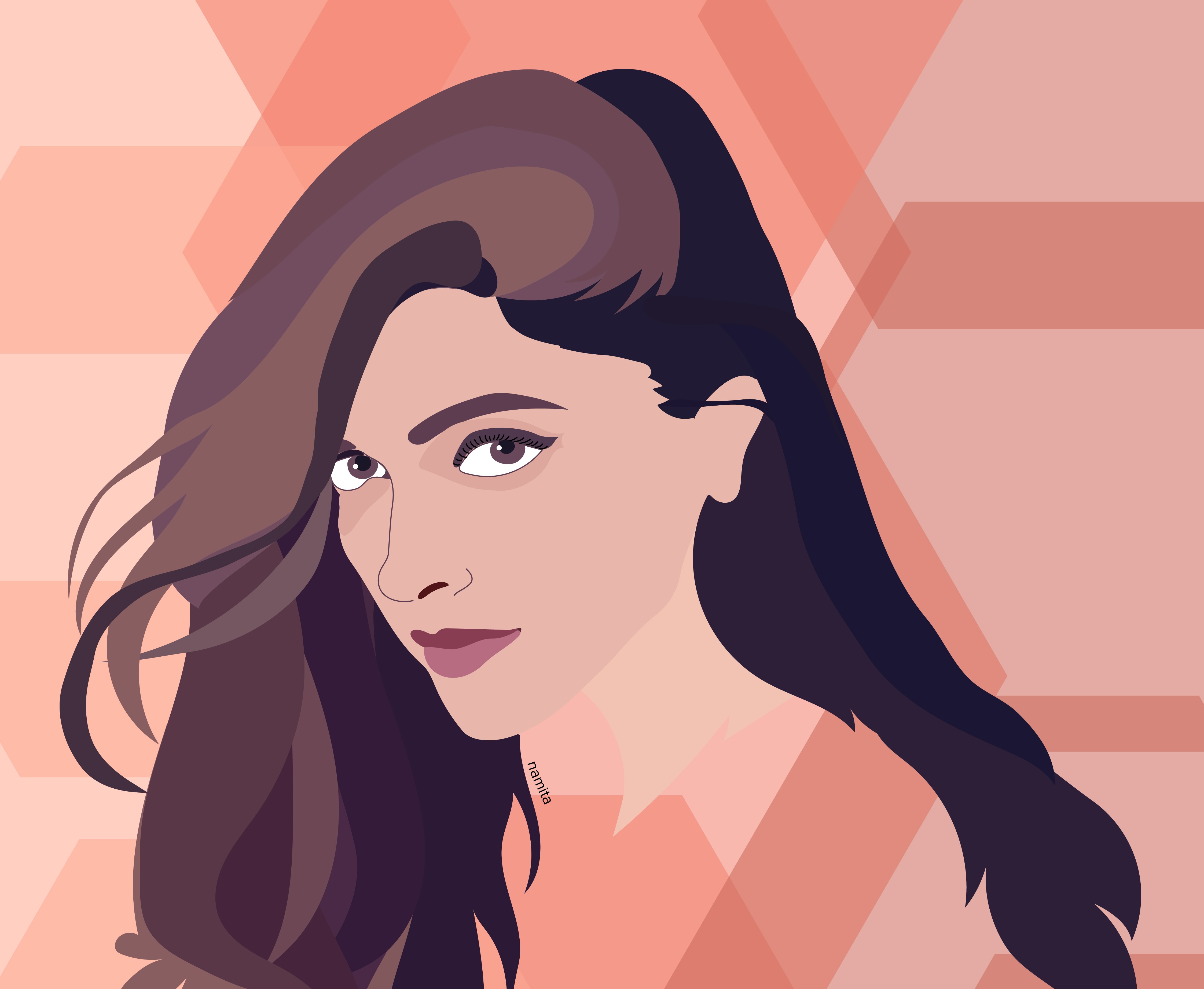 Digital portrait of Deepika Padukone