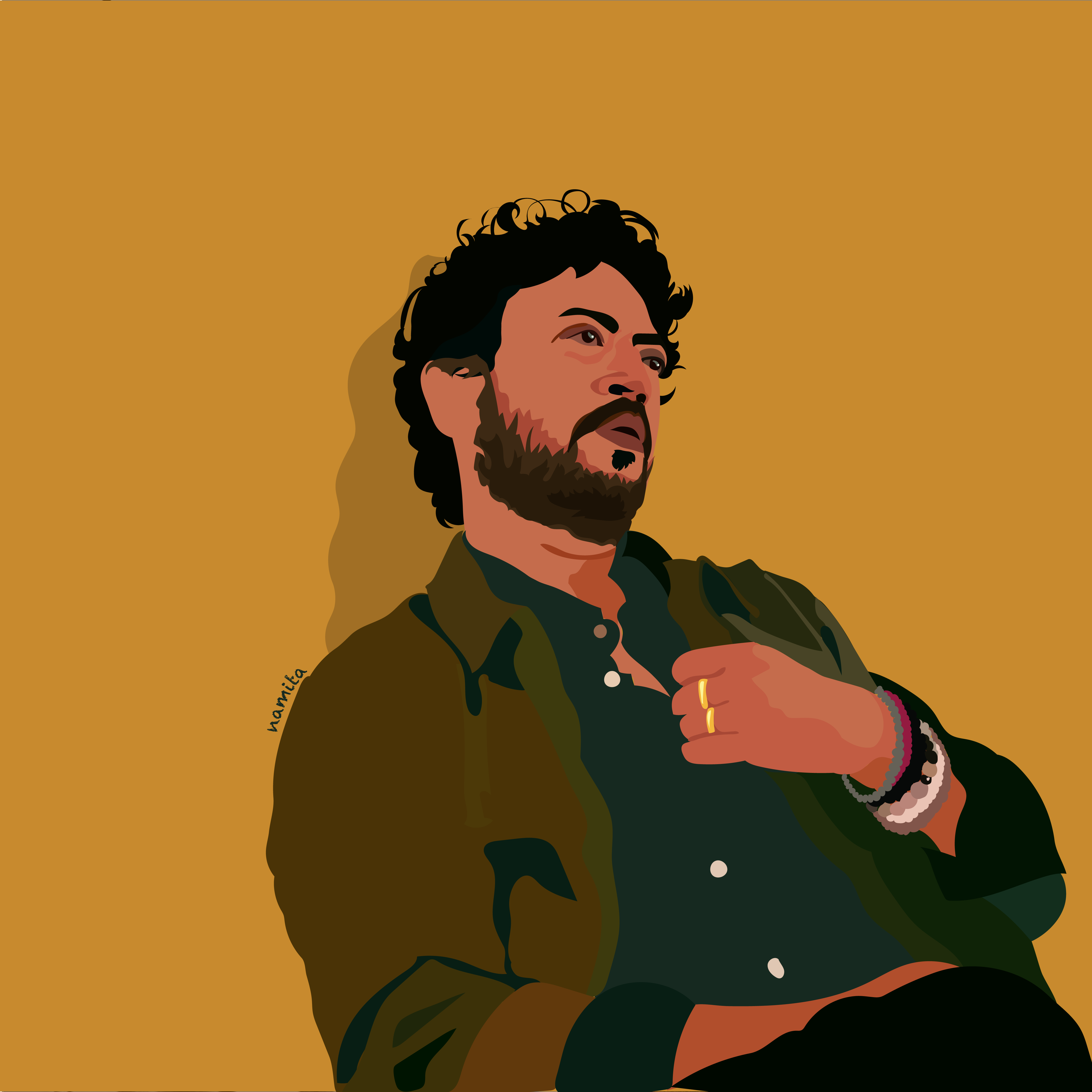 Digital portrait of Irrfan Khan